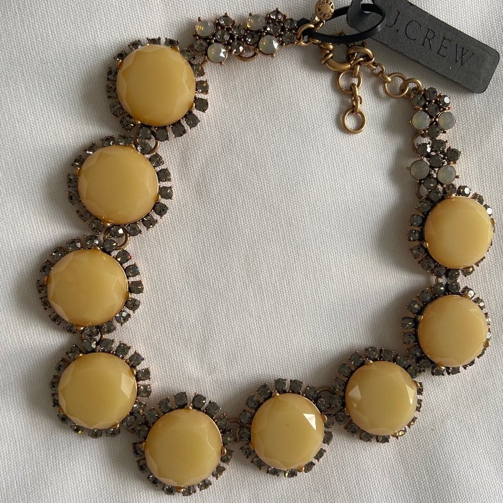 Necklace Large Faceted Stone set
